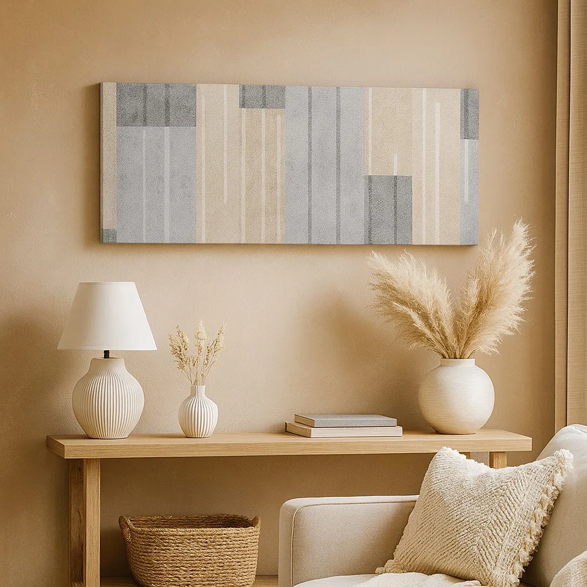 Bild auf Leinwand - Leinwandbild - Komposition: Vertikal halten - 100x40 cm