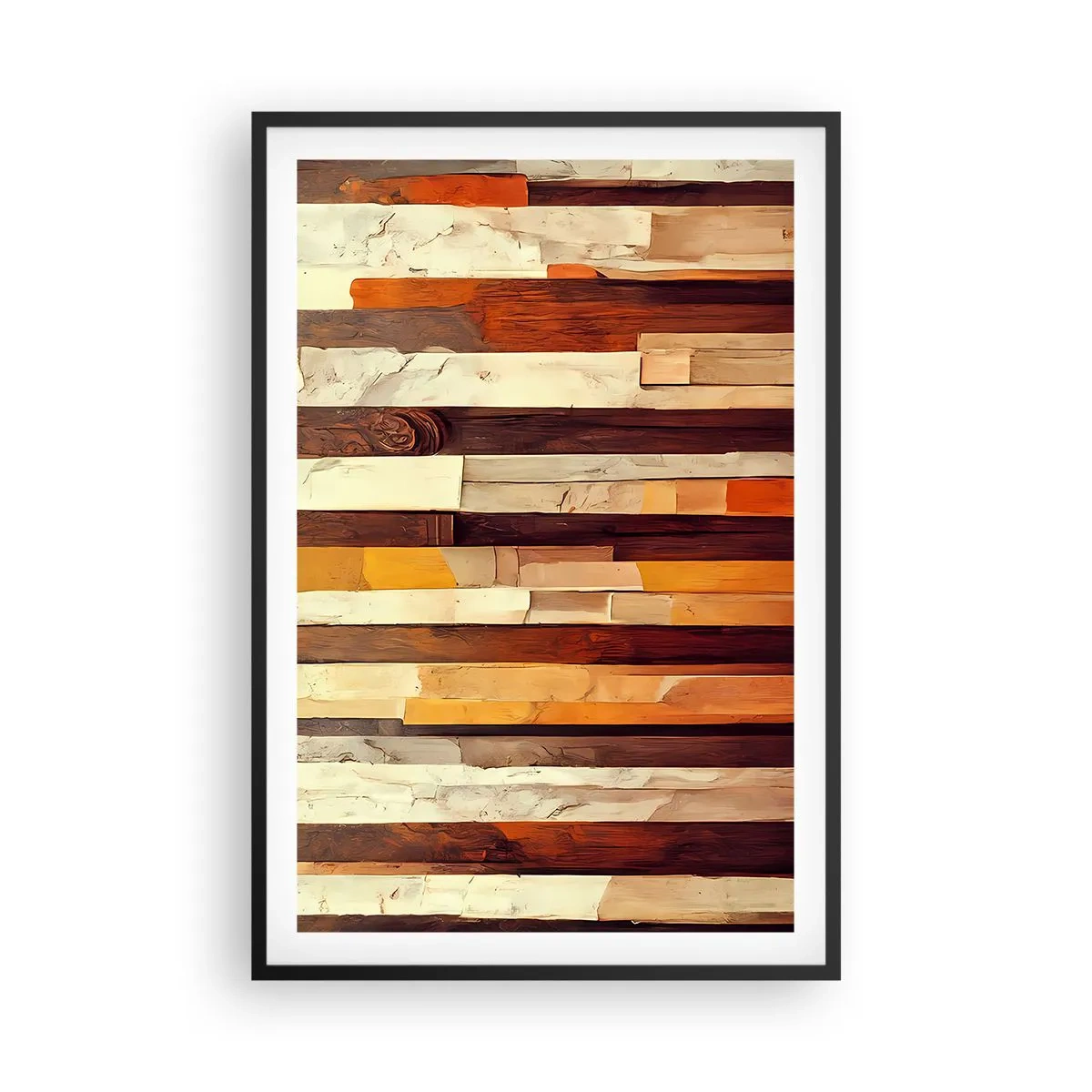 Poster in einem schwarzem Rahmen - Hymne der Waldbäume - 61x91 cm