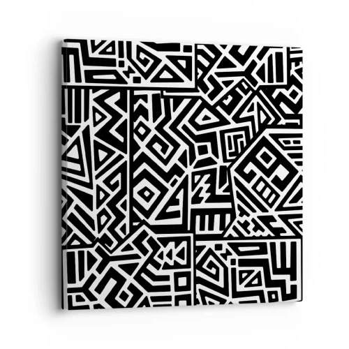 Bild auf Leinwand - Leinwandbild - Präkolumbianische Komposition - 30x30 cm