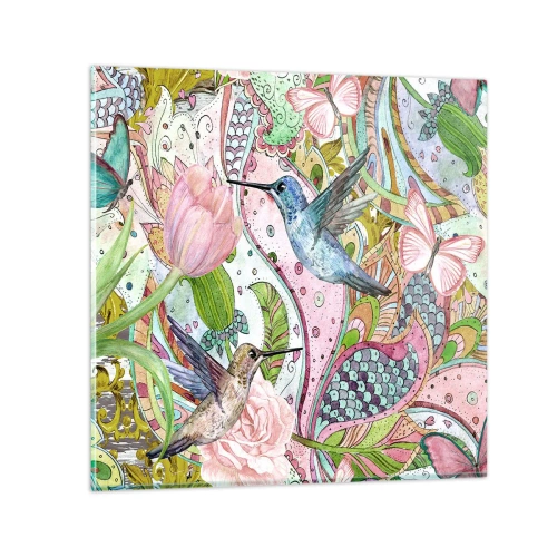 Glasbild - Bild auf glas - Verstrickt in Weinreben - 50x50 cm