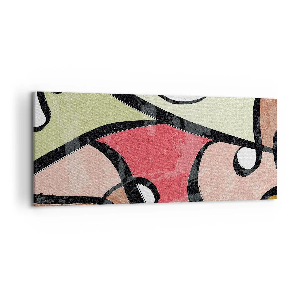 Bild auf Leinwand - Leinwandbild - Pirouetten unter Farben - 100x40 cm