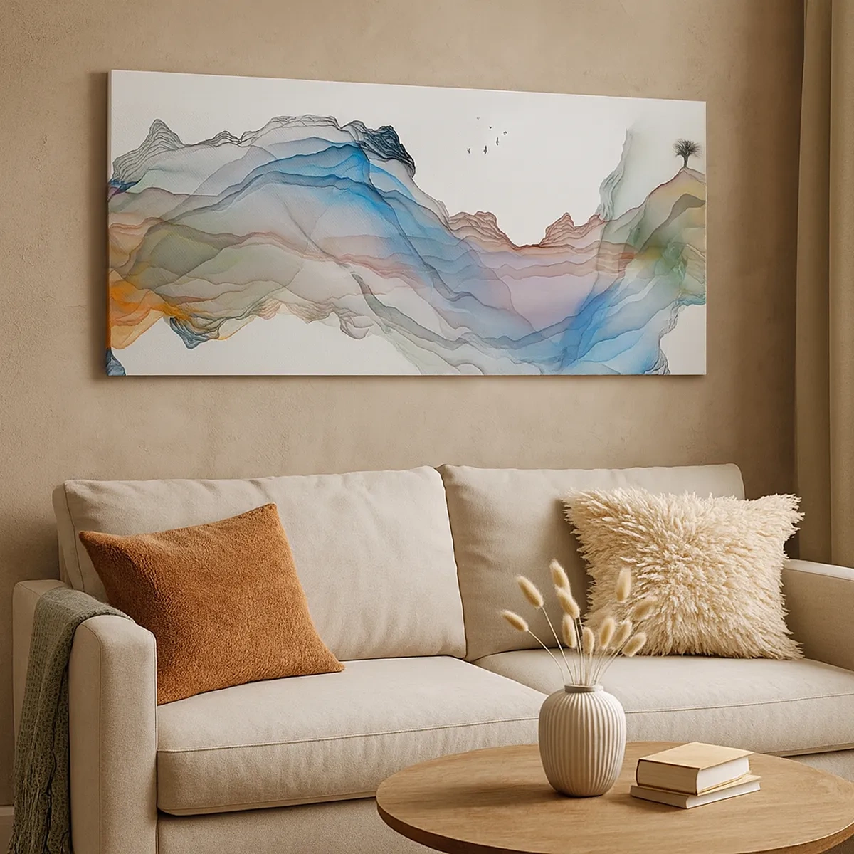 Bild auf Leinwand - Leinwandbild - Zu den Kristallbergen - 30x30 cm