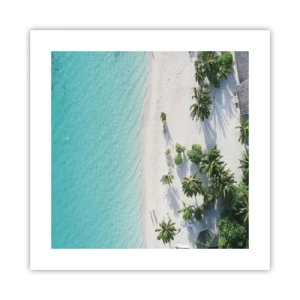 Poster - Urlaub im Paradies - 40x40 cm