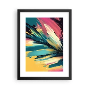 Poster in einem schwarzem Rahmen - Komposition – eine Explosion der Freude - 30x40 cm