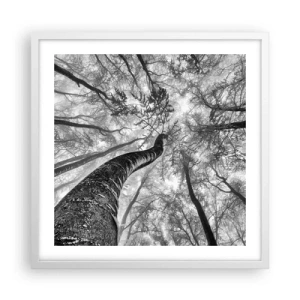 Poster in einem weißen Rahmen - Rennen zum Licht - 50x50 cm