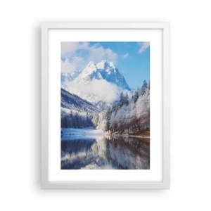 Poster in einem weißen Rahmen - Schneefang - 30x40 cm