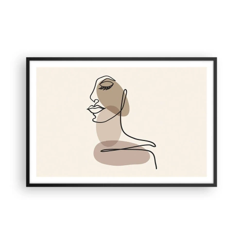 Poster in einem schwarzem Rahmen - Eine gewisse Linie der Schönheit - 91x61 cm