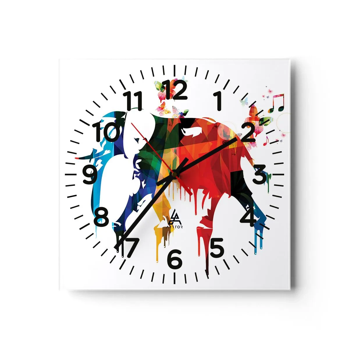 Wanduhr - Glasuhr - Jeder kann tanzen - 40x40 cm