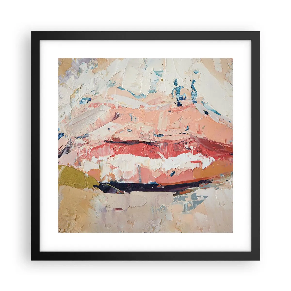 Poster in einem schwarzem Rahmen - Es weckt die Sinne - 40x40 cm