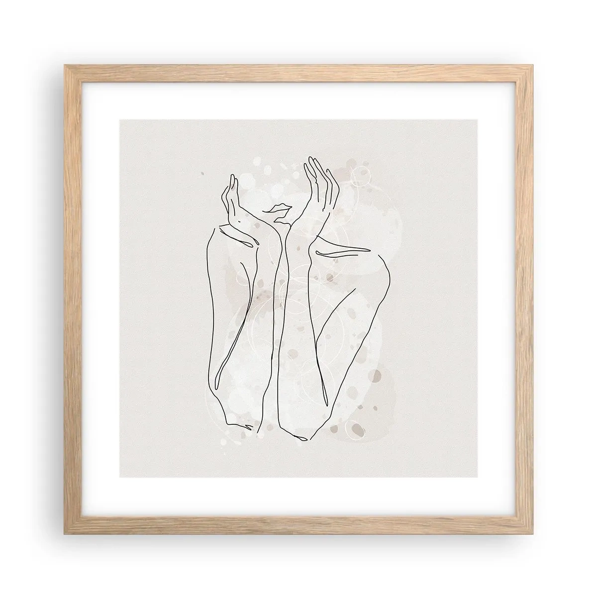 Poster in einem Rahmen aus heller Eiche - Ein träumerischer Moment - 40x40 cm