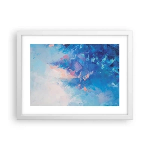 Poster in einem weißen Rahmen - Winter-Abstraktion - 40x30 cm