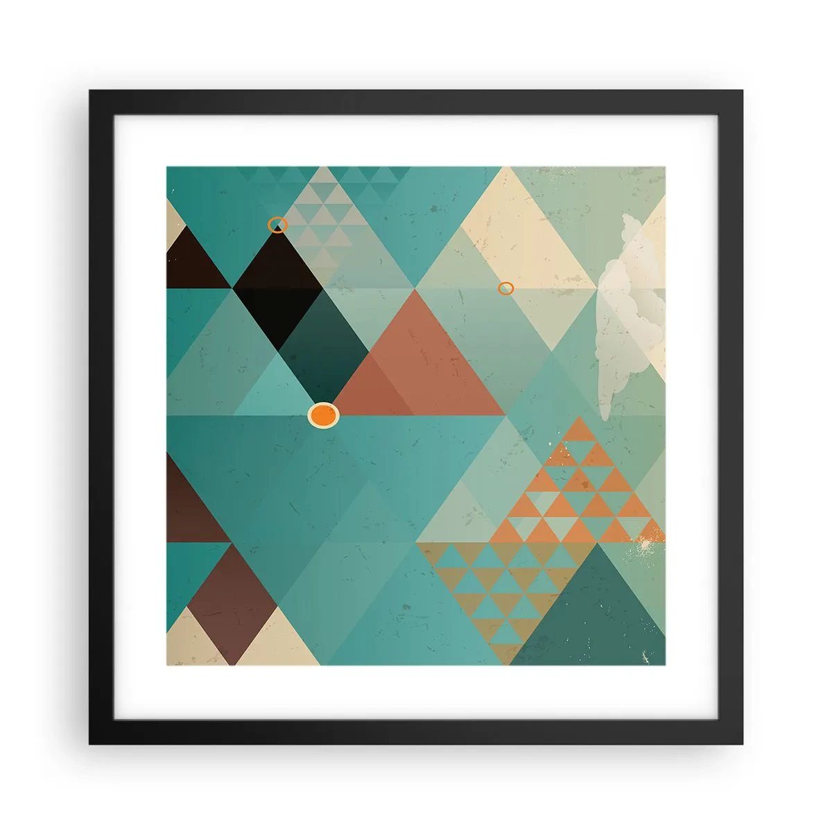 Poster in einem schwarzem Rahmen - Einheit der Vielheit, Vielheit der Einheit - 40x40 cm