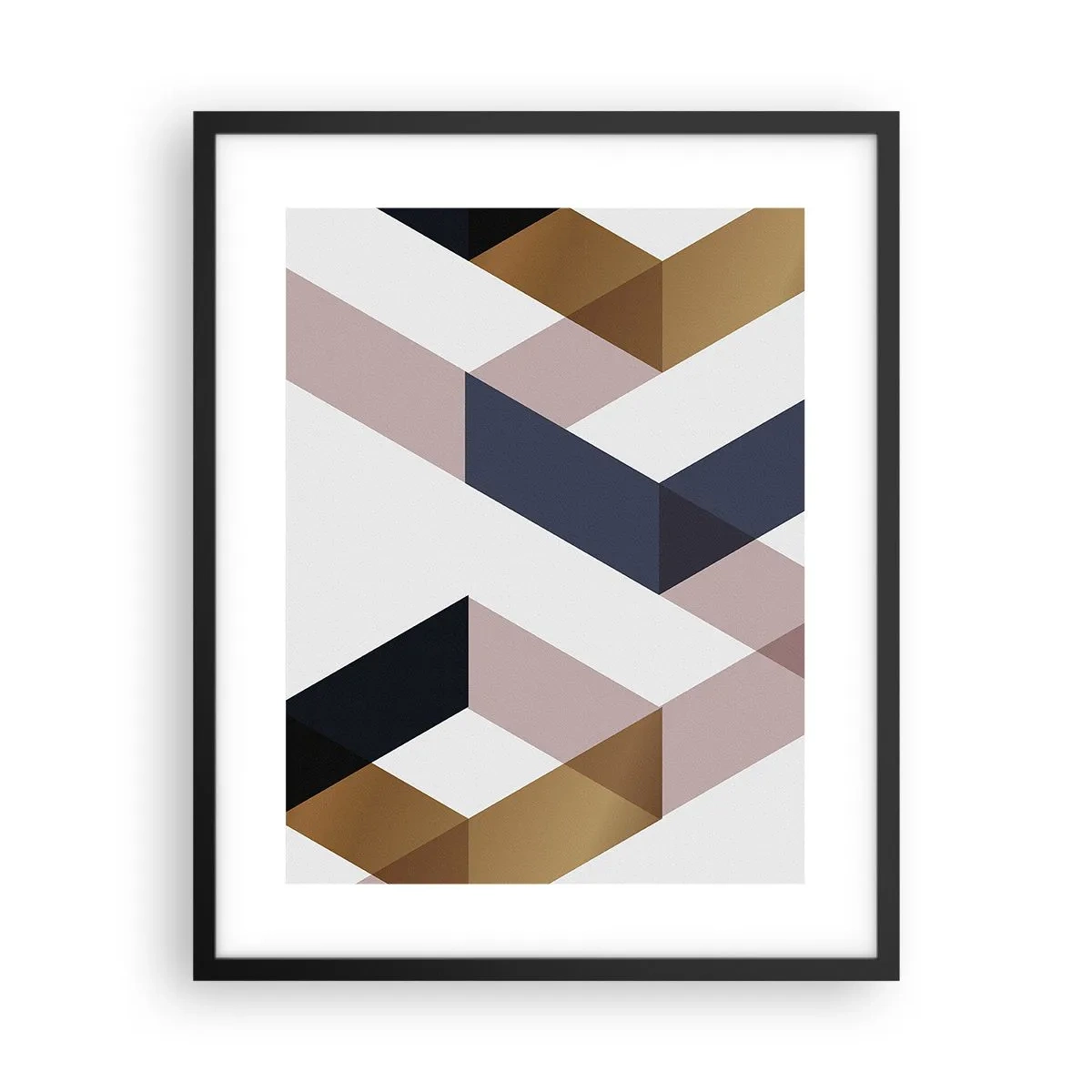 Poster in einem schwarzem Rahmen - Ebenen und Winkel - 40x50 cm