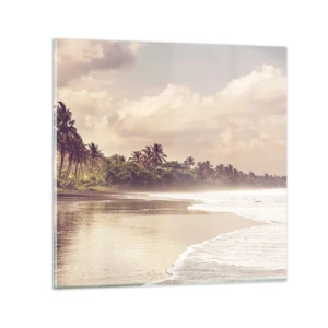 Glasbild - Bild auf glas - Die Liebkosung der Wellen - 30x30 cm