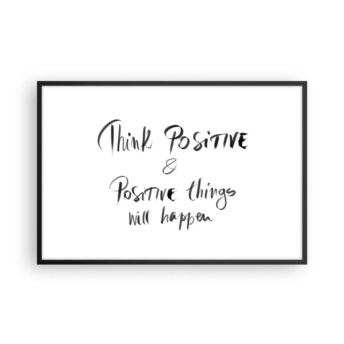 Poster in einem schwarzem Rahmen - Wie soll man leben? - 91x61 cm