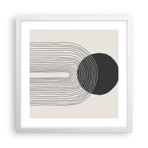 Poster in einem weißen Rahmen - Zittern und Vertrauen - 40x40 cm