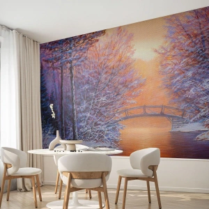 Fototapete Premium Sand - Treffen wir uns hier - Landschaft, Park, Brücke - 500x350 cm