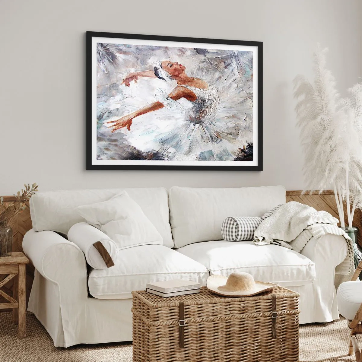 Poster in einem schwarzem Rahmen - Zart und leicht wie Tüll - 40x30 cm