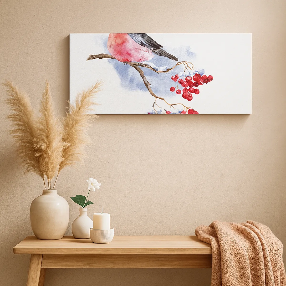 Bild auf Leinwand - Leinwandbild - Winter in Farbe - 30x30 cm