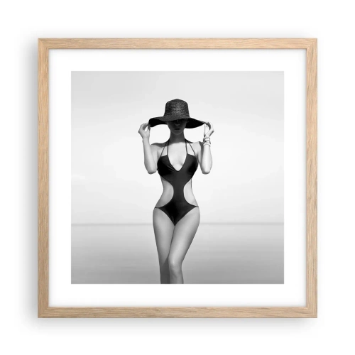 Poster in einem Rahmen aus heller Eiche - Mein Name ist: Eleganz - 40x40 cm