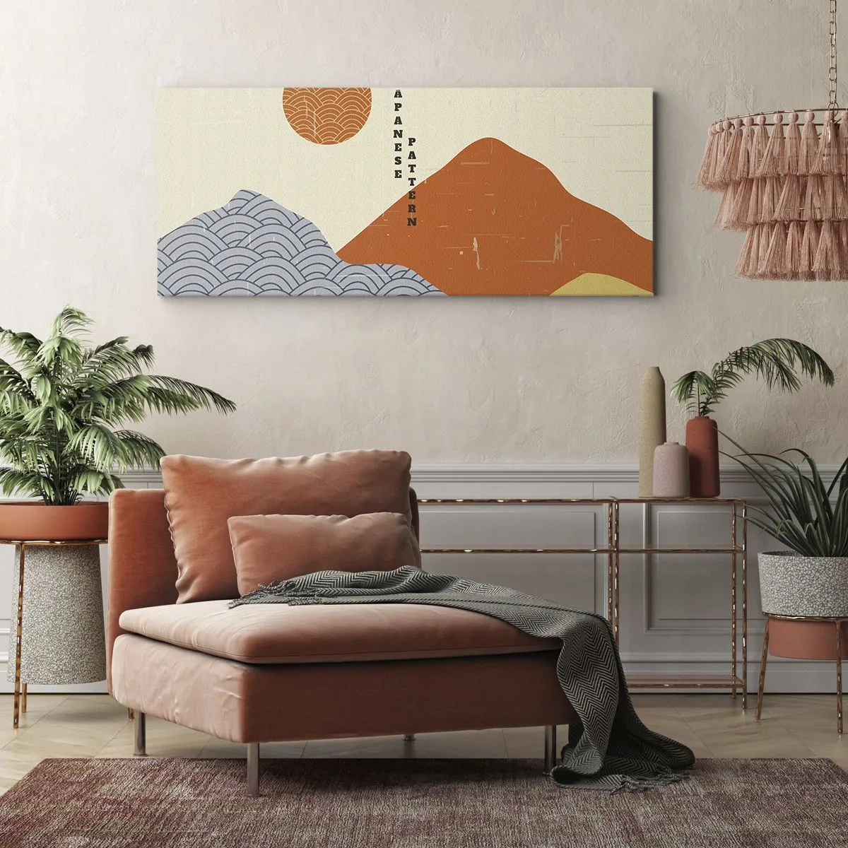 Bild auf Leinwand - Leinwandbild - Im japanischen Geist - 100x40 cm