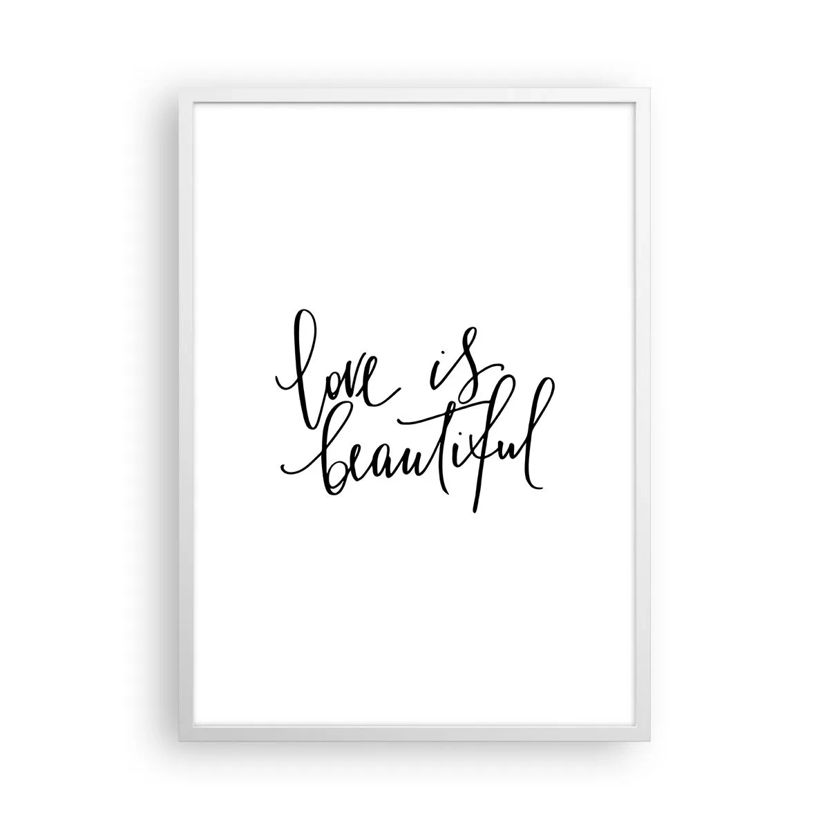 Poster in einem weißen Rahmen - Lies und wiederhol - 50x70 cm