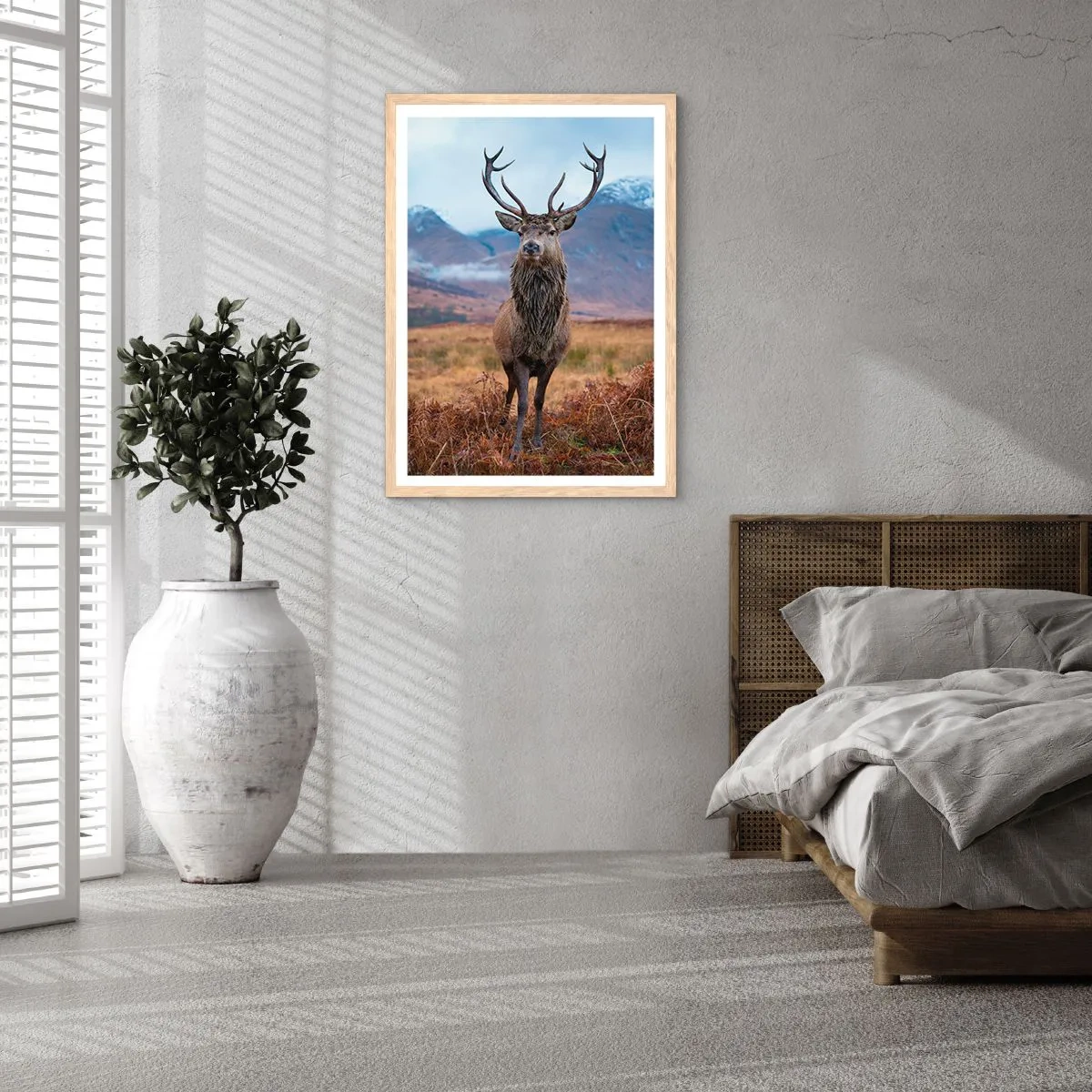 Poster in einem Rahmen aus heller Eiche - Auf eigenem Land - 61x91 cm