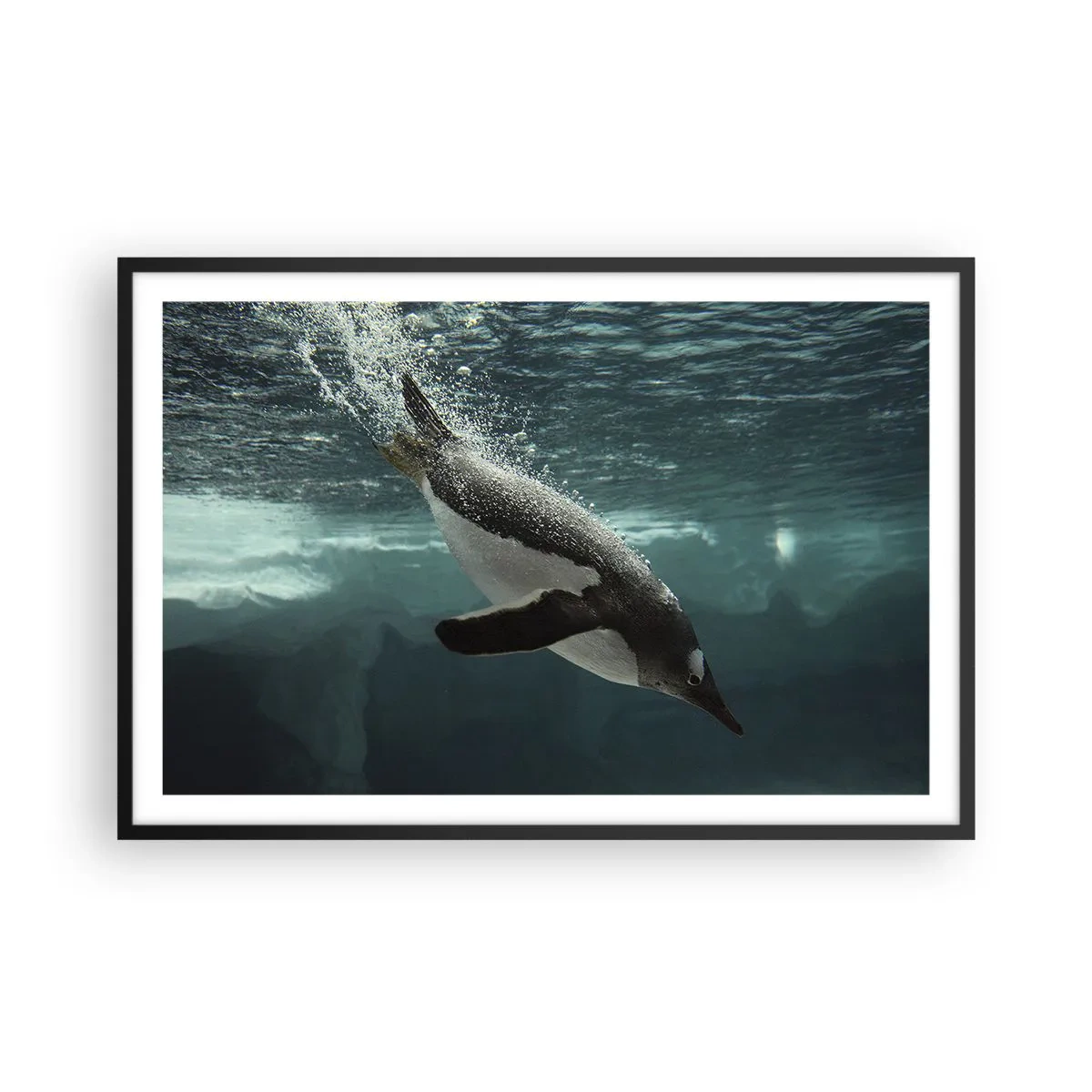 Poster in einem schwarzem Rahmen - Willkommen in meiner Welt - 91x61 cm