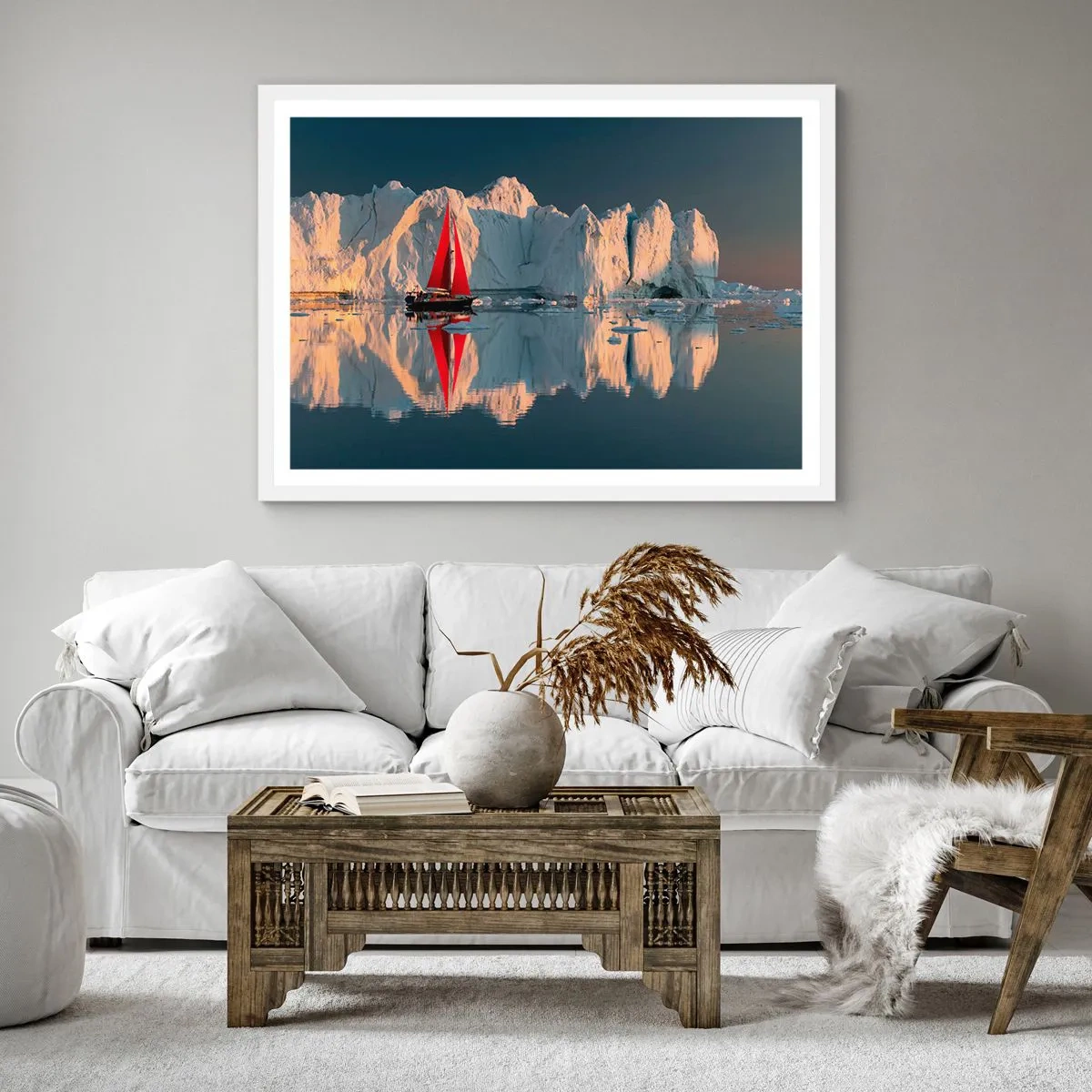 Poster in einem weißen Rahmen - Am Rande der Welt - 60x60 cm
