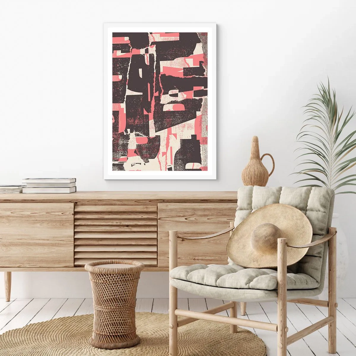 Poster in einem weißen Rahmen - All dieser Lärm - 61x91 cm