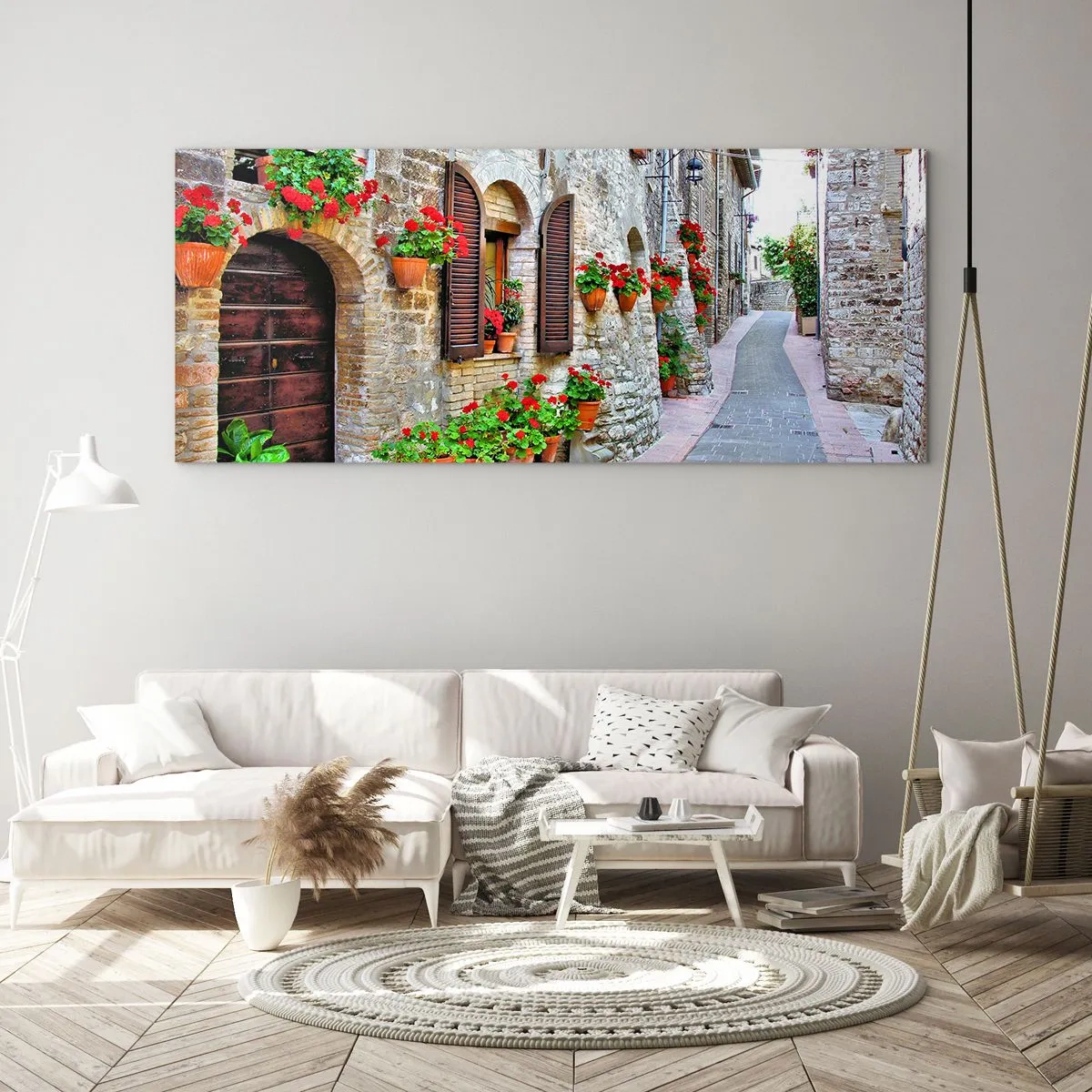 Glasbild - Bild auf glas - Italienische Atmosphäre - 100x40 cm