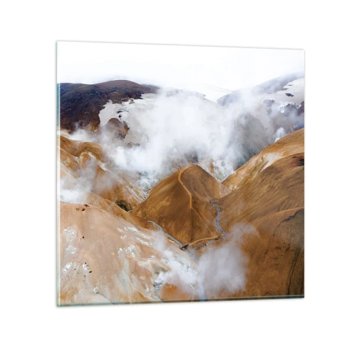 Glasbild - Bild auf glas - Islands rohe Schönheit - 60x60 cm
