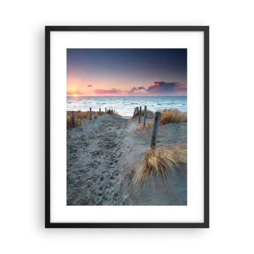 Poster in einem schwarzem Rahmen - Du hast einen Regenbogen aus strahlendem Licht verschüttet ... - 40x50 cm