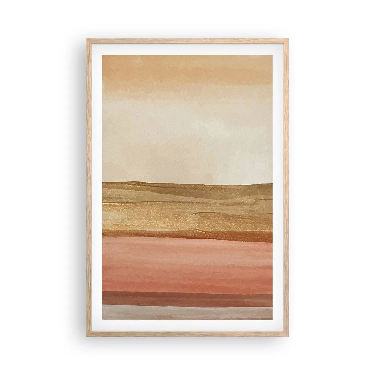 Poster in einem Rahmen aus heller Eiche - Vertikale Komposition - 61x91 cm