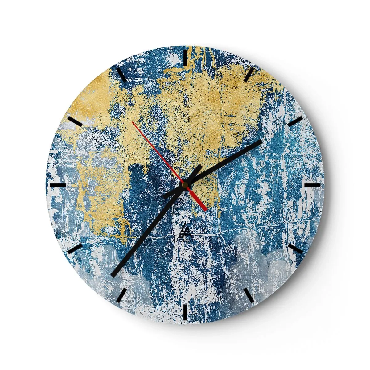 Wanduhr - Glasuhr - Abstraktion voller Wetter - 40x40 cm