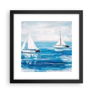 Poster in einem schwarzem Rahmen - Mit Freund an der Seite - 30x30 cm