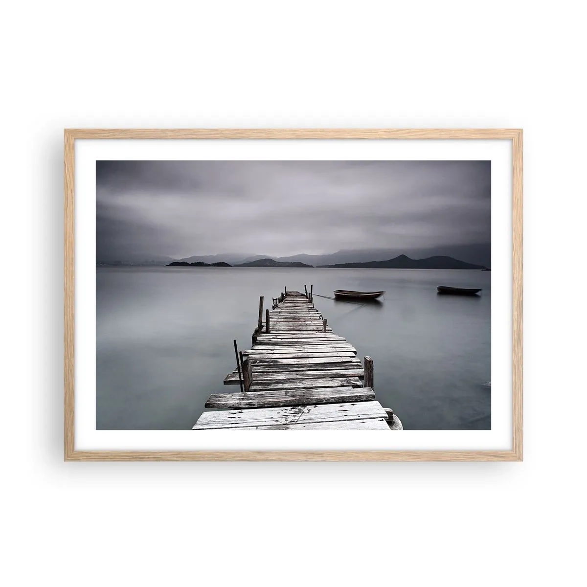 Poster in einem Rahmen aus heller Eiche - Du kannst morgen gehen - 70x50 cm