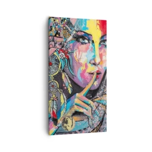 Bild auf Leinwand - Leinwandbild - Sei still, bis du verstehst - 55x100 cm