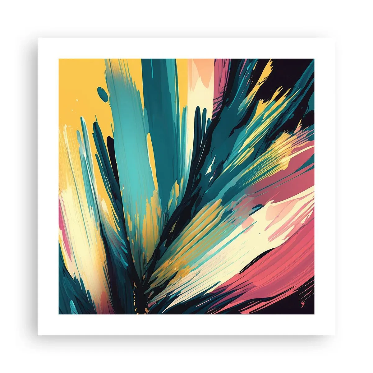 Poster - Komposition – eine Explosion der Freude - 50x50 cm