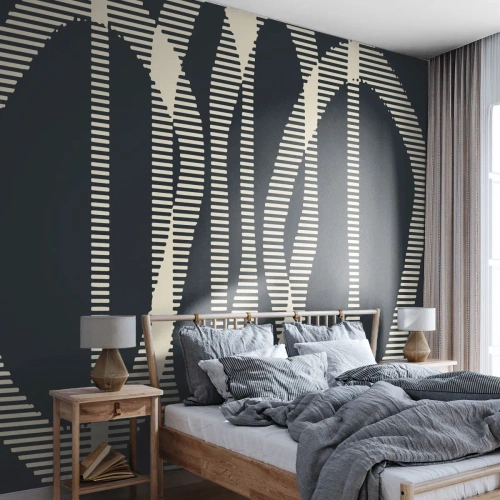 Fototapete Standard Eco - Ein Versuch, die Dunkelheit zu durchbrechen - Abstraktion, Stück, Modernes Muster - 350x256 cm