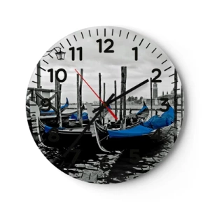 Wanduhr - Glasuhr - Nachdenkliches Venedig - 40x40 cm