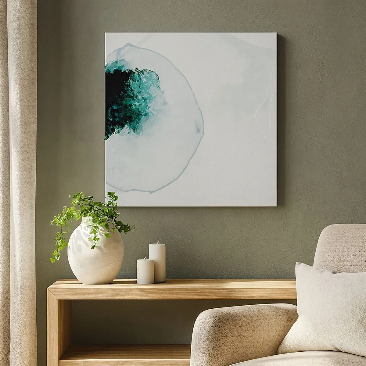 Bild auf Leinwand - Leinwandbild - In einem Tropfen Wasser - 30x30 cm