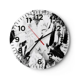 Wanduhr - Glasuhr - Herbst negativ - 40x40 cm