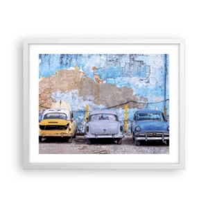 Poster in einem weißen Rahmen - Treffen der Veteranen - 50x40 cm