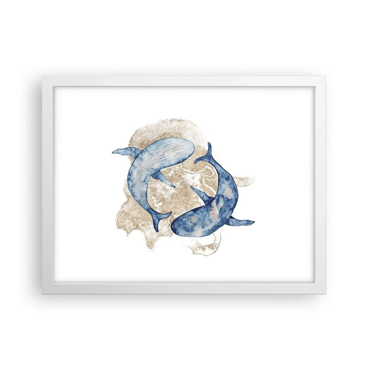 Poster in einem weißen Rahmen - Freundschaft oder Liebe? - 40x30 cm