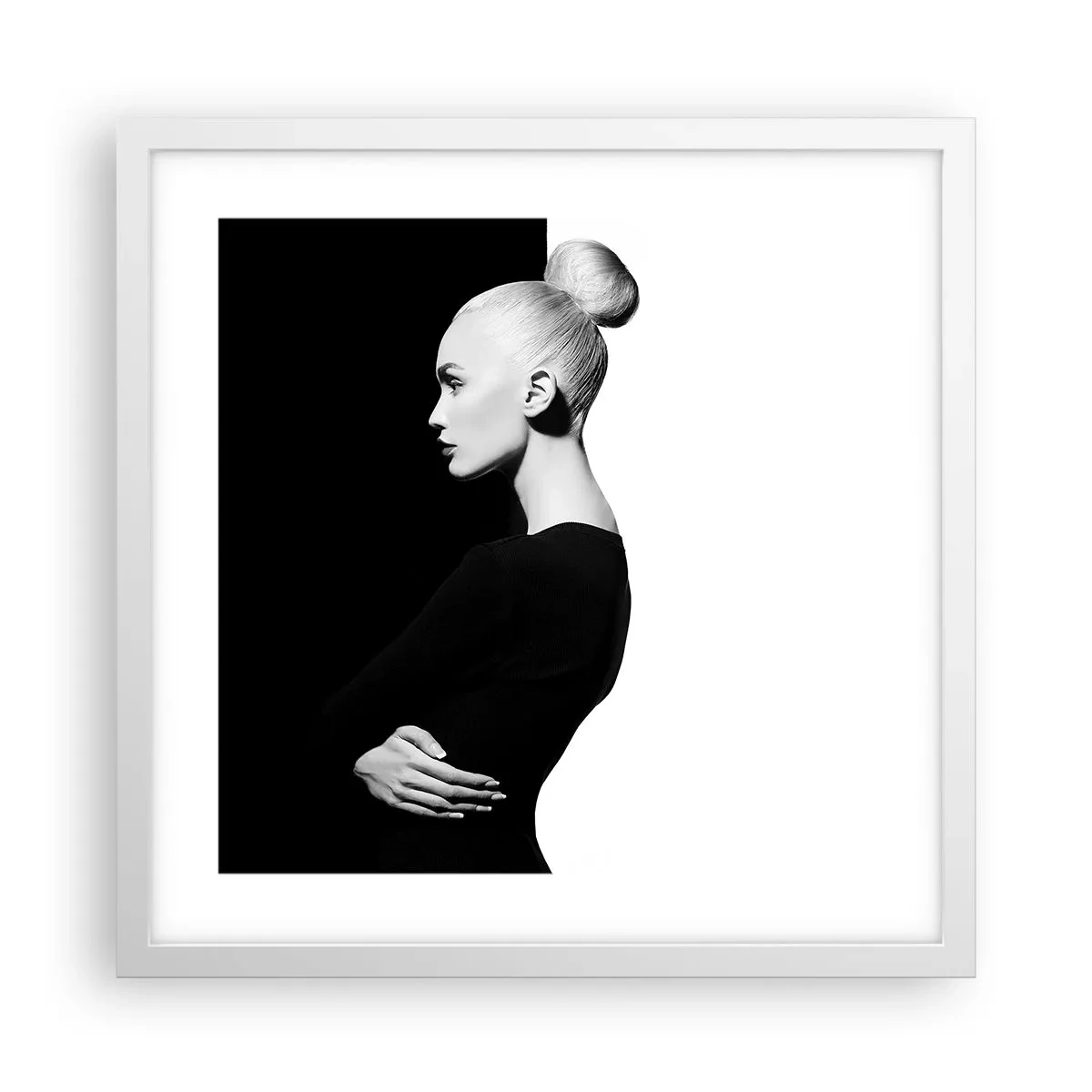 Poster in einem weißen Rahmen - Einfach eine Frau - 40x40 cm