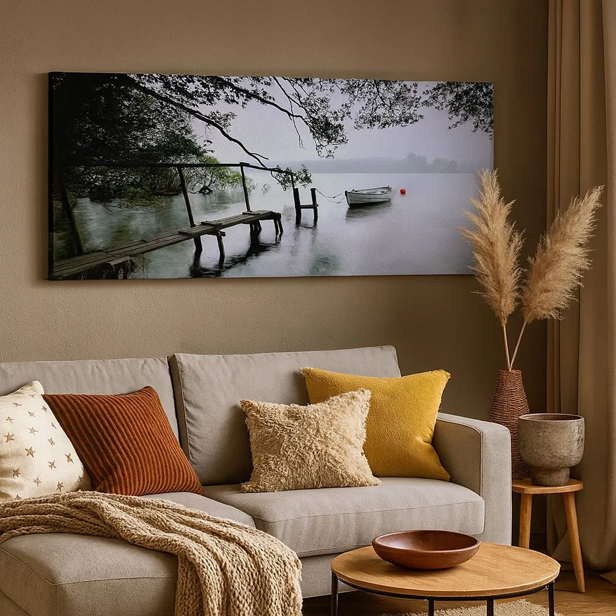 Bild auf Leinwand - Leinwandbild - Du ruhst dich schon aus - 100x40 cm