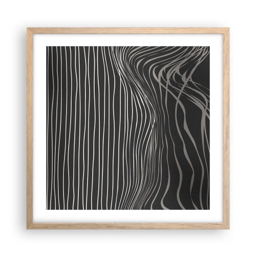 Poster in einem Rahmen aus heller Eiche - Rhythmus und Akzent - 50x50 cm