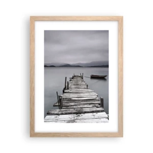 Poster in einem Rahmen aus heller Eiche - Du kannst morgen gehen - 30x40 cm