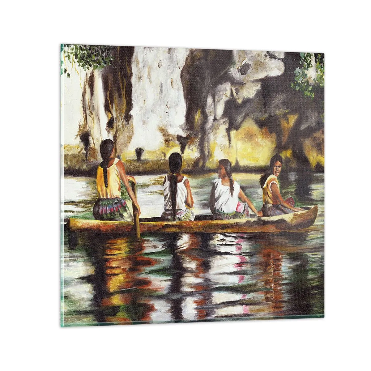 Glasbild - Bild auf glas - In einem polynesischen Paradies - 70x70 cm